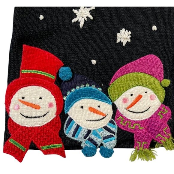 All Points Women's Snowmen Full Zip Cardigan SIZE-LARGE - Picture 4 of 8